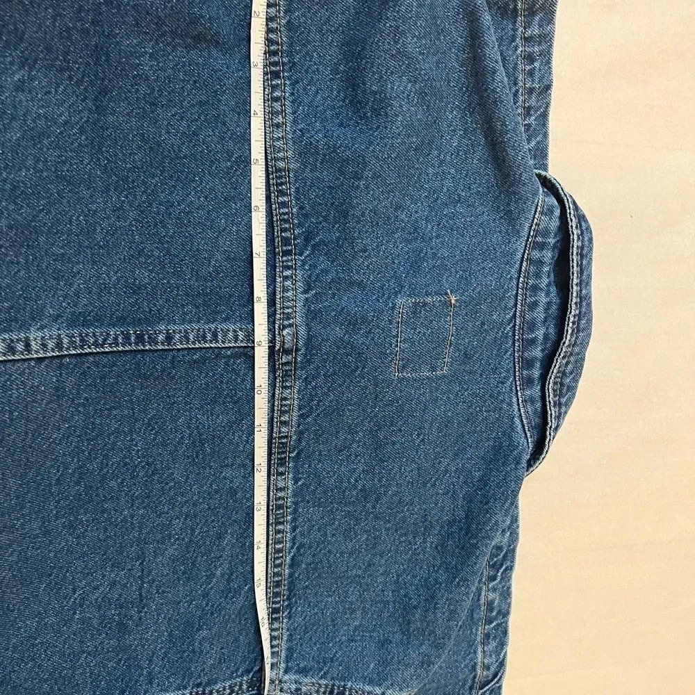 De Facto Denim Jeans Long Sleeve Jacket Dark Blue Navy Large With Pockets - Picture 8 of 11